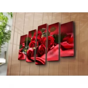Image of 5PATK-193 Multicolor Decorative Canvas Painting (5 Pieces)