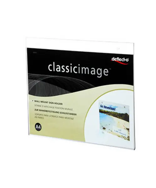 Image of Deflecto Deflecto 46901 sign holder/information stand A4 Polystyrene (PS) Transparent 46901