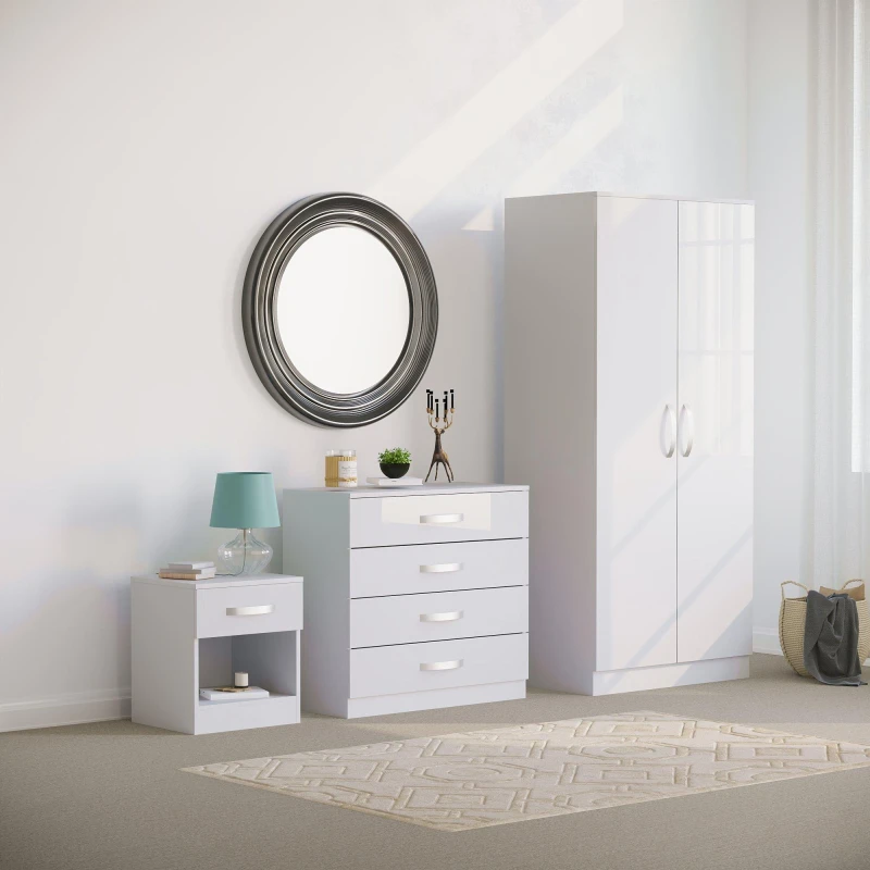 Image of Lassic Vida Designs Hulio Trio Bedroom Set White unisex Set of 3