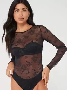 Image of DORINA Luz Bodysuit, Black, Size 10, Women