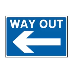 Image of Way Out Arrow Left - RPVC (600 x 450mm)