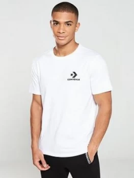 Image of Converse Left Chest Star Chevron Tee - White
