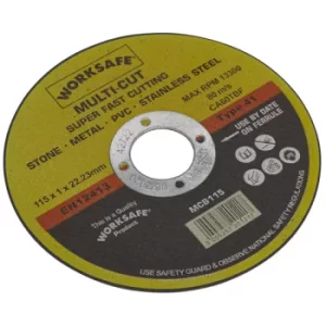 Image of Worksafe MCB115 Multi-Cut Disc Ø115 x 1 x 22mm