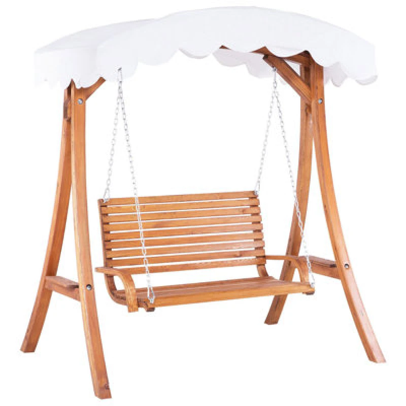 Image of Beliani Patio Swing Andria Larch Wood Brown