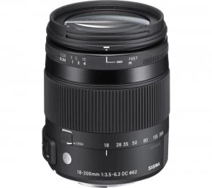 Image of Sigma 18-200 mm f/3.5-6.3 DC Macro OS HSM C Telephoto Zoom Lens for Nikon