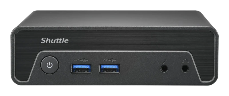 Image of Shuttle Nano PC NE10N. Intel N 100. 1x HDMI. 1x DP. 6x USB. 1x LAN. fa