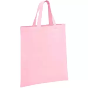 Image of Brand Lab - Organic Cotton Short Handle Shopper Bag (One Size) (Light Pink)