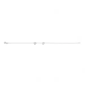 Image of Beginnings Sterling Silver Slip On Heart 23cm Ankle Chain K157