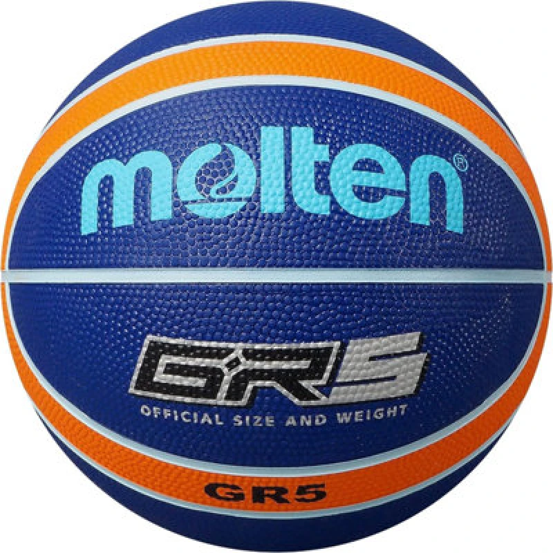 Image of Molten Bgr Basketball - Premium Indoor Rubber Ball In Blue And Orange For Training