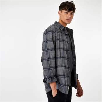 Image of Jack Wills Flannel Check Shirt - Charcoal Check