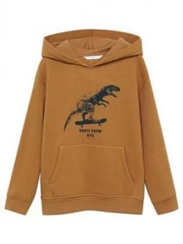 Image of Mango Boys Dino Hooded Sweat - Brown