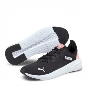 Image of Puma Platinum Womens Trainers - BLACK/PEACH
