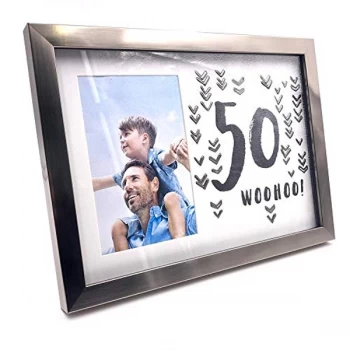 Image of 4" x 6" - Luxe Male Gunmetal Birthday Frame - 50