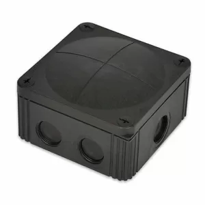 Image of Wiska Combi 308/5 32A Black IP66 Weatherproof Junction Adaptable Box Enclosure With 5 Way Connector