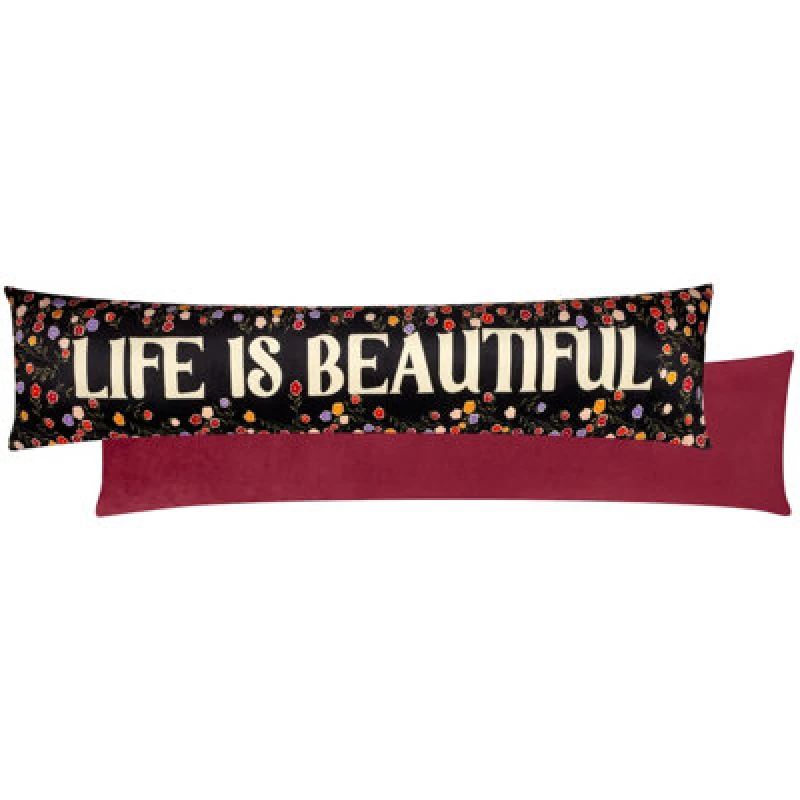 Image of Furn furn. La Vida Life Is Beautiful Velvet Draught Excluder Multi One Size Unisex 5025532815811