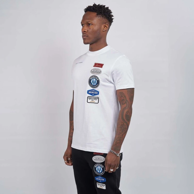 Image of Mercier Hybrid Badge T-Shirt - White White S