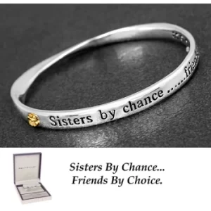 Image of Equilibrium Silver Plated 2 Tone Bangle Sister