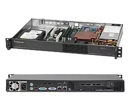 Image of SuperChassis 510-203B - Rack - Server - Black - 1U - HDD - LAN - Power - USA - UL - FCC - CUL - CCC - EN 60950/IEC 60950 - CE - TUV - 80Plus