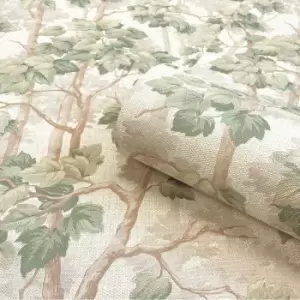 Image of Belgravia Decor Giorgio Tree Green Wallpaper