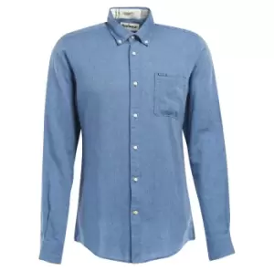 Image of Barbour Mens Penhale Tailored Shirt Blue Medium