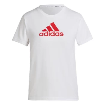 Image of adidas Primeblue Designed 2 Move Logo Sport T-Shirt Women - White