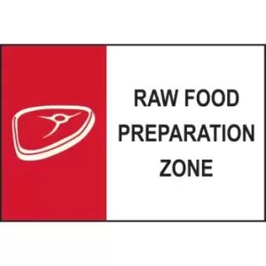 Image of Raw Food Preparation Zone - PVC (300 X 200MM)
