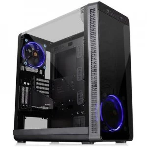 Image of Thermaltake View 37 Riing Edition Midi tower PC casing Black 2 built-in LED fans, Window, Dust filter, LC compatibility, Suitable for AIO water cooler