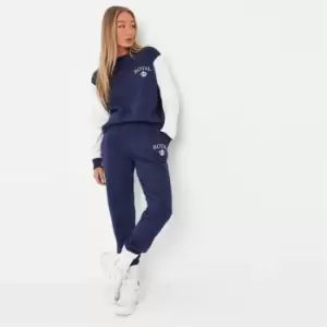 Image of Missguided Royal Relaxed Cuffed Joggers - Blue