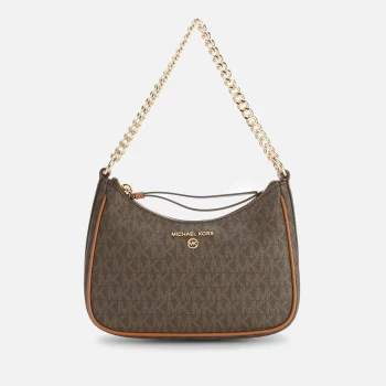 Image of Michael Kors Womens Jet Set Charm Small Chain Pouchette - Brn/Acorn