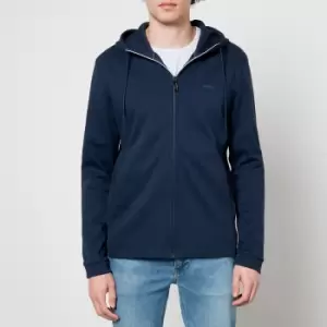 Image of BOSS Athleisure Mens Saggy Curved Zipped Hoodie - Navy - XXL