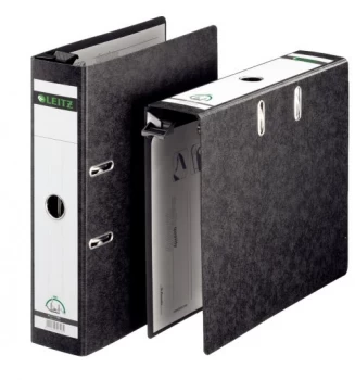 Image of Leitz Suspension Lever Arch File 80mm Spine A4 Black Ref 1821-00-95 Pack 5