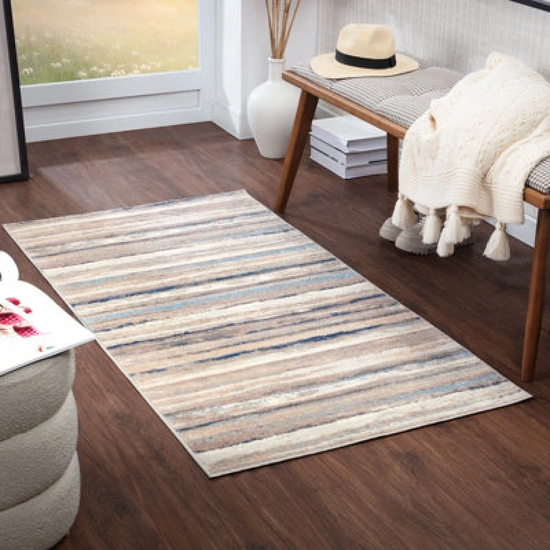 Image of Livabliss Scandi Modern Brown Pandora Area Rug 80 X 150 Cm - Easy Care, Non Shedding, Ideal For Living Room & Bedroom