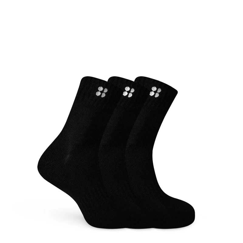Image of Sweaty Betty Essentials Crew Socks 3 Pack - Black 6 - 12 Months
