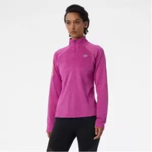 Image of New Balance HeatGear Zip Top Womens - Black