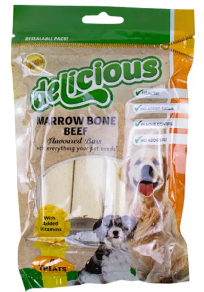 Image of Smart Choice Delicious Marrow Bone Beef Dog Treats 6Pcs