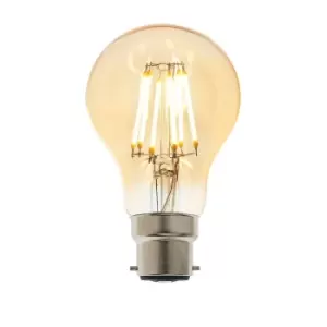 Image of LED Filament Lamp Bulb Dimmable 6W B22 GLS LED Amber Tinted Glass Warm White