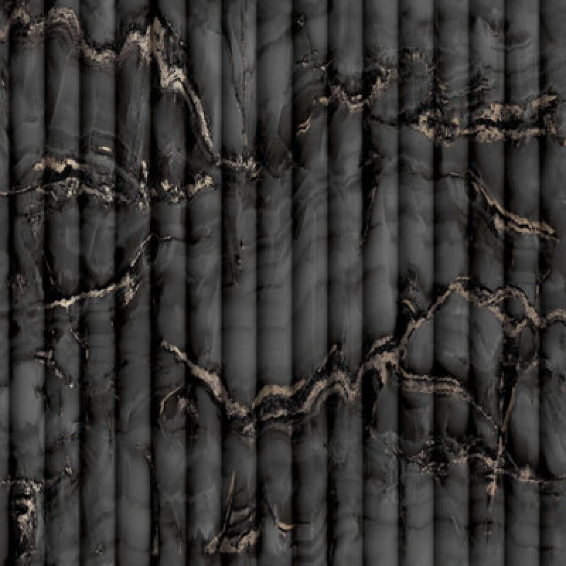 Image of Fine Decor Fine Decor Fd43973 Bianco Fluted Marble, Charcoal