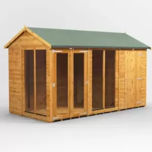 Image of 12x6 Power Apex Summerhouse Combi Building including 4ft Side Store
