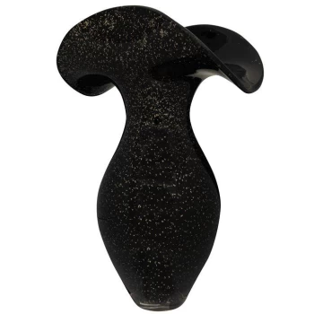 Image of Biba Fan Effect Glitter Vase - Black