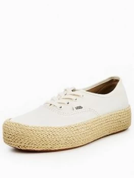Image of Vans Authentic Platform Espadrilles Off White Off White Size 8 Women