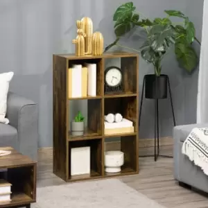 Image of Homcom Industrial Style Storage Shelf Bookcase Bookshelf Rustic Brown