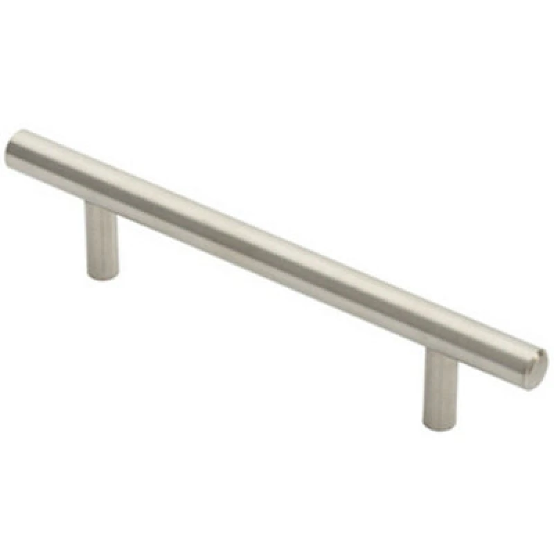 Image of Loops Round T Bar Pull Handle 146 x 10mm 96mm Fixing Centres Stainless Steel Metallics unisex