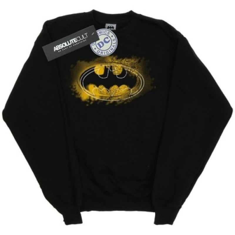 Image of DC Comics Batman Spray Logo Sweatshirt Black male