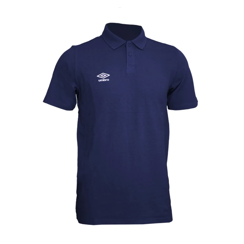 Image of Umbro Umbro Men Essential Polo Shirt in Dark Navy Size: Small Dark Navy S Male 5063652074589