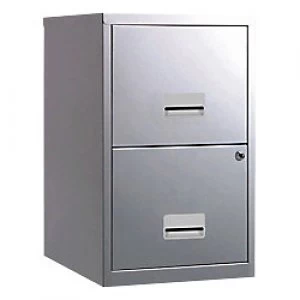 Image of Pierre Henry Filing Cabinet with 2 Lockable Drawers 400 x 400 x 660mm Silver