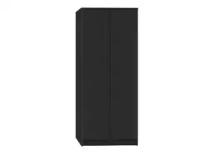 Image of Seconique Malvern Black 2 Door Double Wardrobe