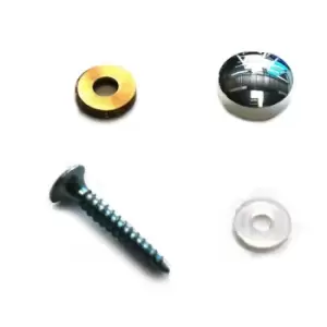 Image of Fixing Elements for Glass and Mirrors Small Supports - Colour Chrome - Pack of 8