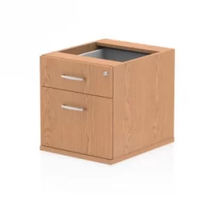 Image of Trexus 2 Drawer Fixed Pedestal 426x463x480mm Oak Ref I001638