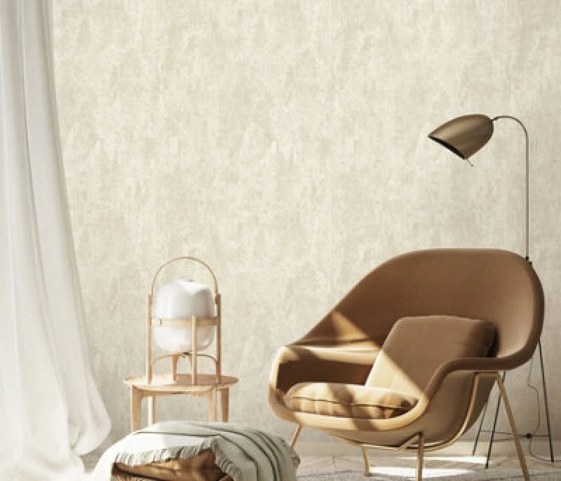 Image of ERISMANN Erismann - Casual Chic Industrial Concrete Cream Wallpaper Paste The Wall Vinyl 10273-02