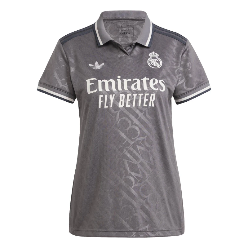 Image of adidas Womens adidas Real Madrid Third Shirt 24/25 Charcoal female 6 (XXS)